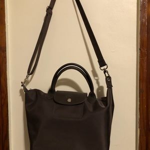 Long champ ladies purse, dark brown